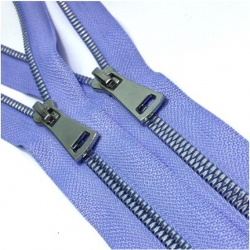 Молния трактор №5 Premium два замка 95см никель D268 сирень