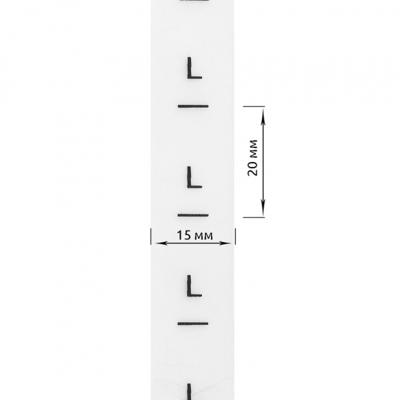 Размерники силикон L прозрачный 15х20 мм TBY в рул. 300 шт Размерники силикон L прозрачный 15х20 мм TBY в рул. 300 шт