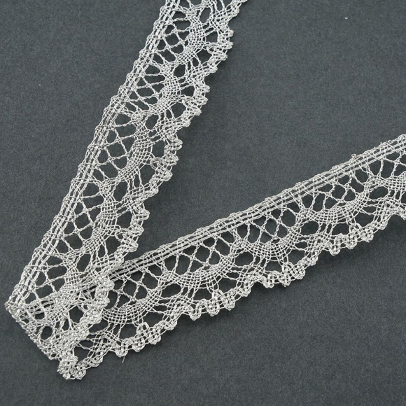 157172_Кружево, 24 мм, серебряный
