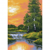 Рисунок на канве МАТРЕНИН ПОСАД арт.28х37 - 0466 Золотой закат