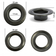 Люверсы сталь New Star №28 (? 13мм, h 7,8мм) цв. оксид уп. 100шт