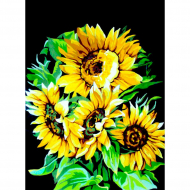 69876_Канва жесткая с рисунком "Подсолнухи"