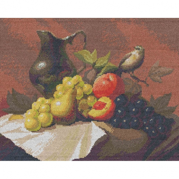 Набор для вышивания мулине НИТЕКС арт.0022 Натюрморт с кувшином 40х32 см