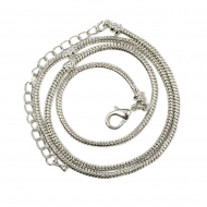 Цепочка с карабином арт. PN-50К-01 50см цв.никель, в стиле Pandora