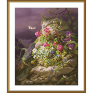 Набор для вышивания мулине НОВА СЛОБОДА арт.СР2265 Цветение скал 40х49 см