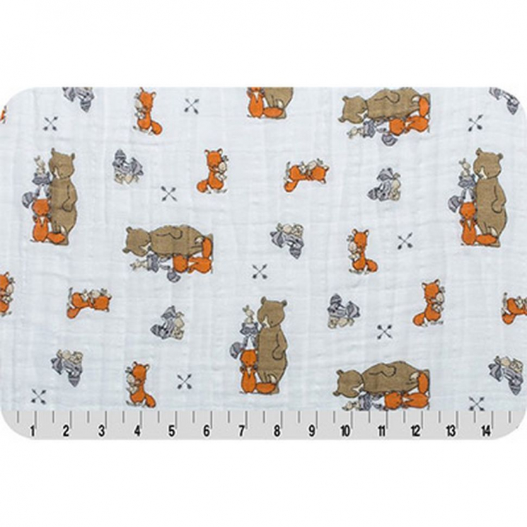 Ткань для пэчворка PEPPY Embrace (марлевка) 120 г/м? 100% хлопок цв.emcritterromp sand уп.100х125 см