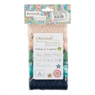 Пряжа ARACHNA Jute (100% джут) 5х30г/27м цв.08 ассорти