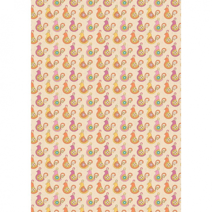 Ткань для пэчворка PEPPY Крошки-Матрешки 146 г/м? 100% хлопок цв.КМ-07 кремовый уп.50х55 см