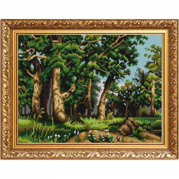 Рисунок на ткани (Бисер) КОНЁК арт. 9961 Дубовая роща (И. Шишкин) 29х39 см