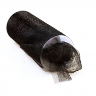 Фатин средней жесткости в шпульках блестящий,100% нейлон, арт.TBY.C шир.150мм цв.22 черный уп.22.86м