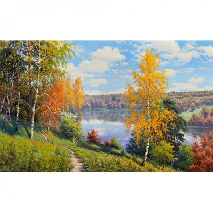 Картины по номерам Molly арт.KH0983 Прищепа. Осенний день 40х50 см