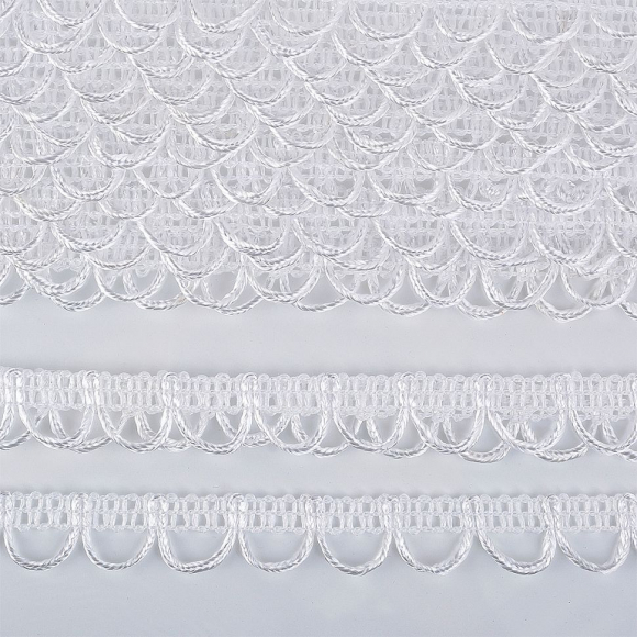 Тесьма отделочная UU цв.белый шир.18-19мм уп.16,45м