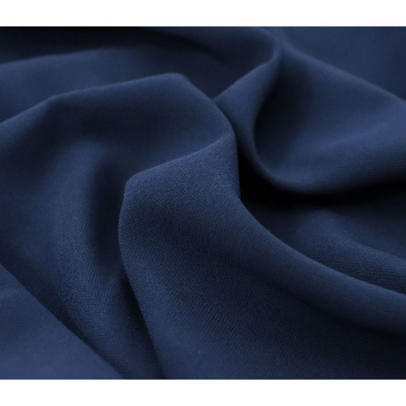 Ткань Креп 150 г кв.м 95% полиэстер, 5% спандекс шир.150 см арт.Р.11387.04 цв.04 синий уп.25м