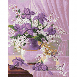 Набор Паутинка для изготовления картины со стразами арт.М217 Касатики 40х51 см