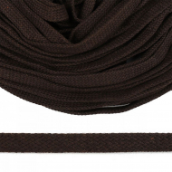 Шнур плоский х/б 12мм турецкое плетение TW цв.016 коричневый уп.50м