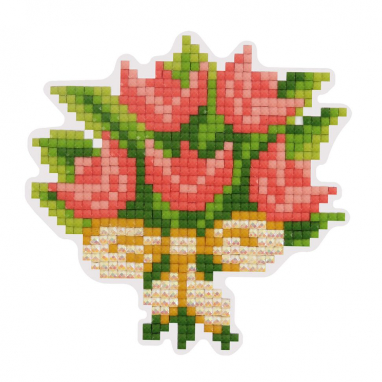 Кристальная мозаика ФРЕЯ арт.ALVM-031 Букетик (магнит) 8,5х8,5 см