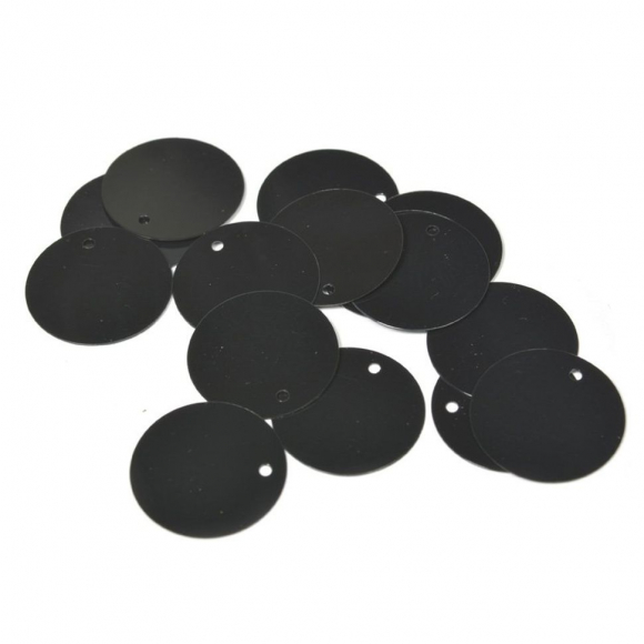 Пайетки россыпью арт.TBY-FLK105 20мм цв.A075 черный уп.50г