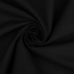 Ткань льняная TBYLi-1004-33 185г/м? 30% лен 25хб 25%виск 20%ПЭ шир 140см цв.33 черный рул 10м