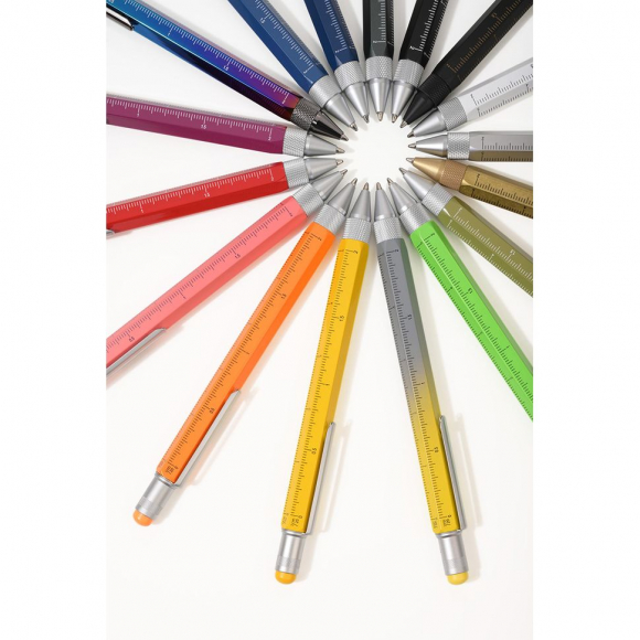 Ручка шариковая TROIKA многофункциональная "CONSTRUCTION"