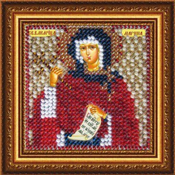 Рисунок на ткани ВЫШИВАЛЬНАЯ МОЗАИКА арт. 4041 Икона Св.Мученица Марина Антиохийская 6,5х6,5 см