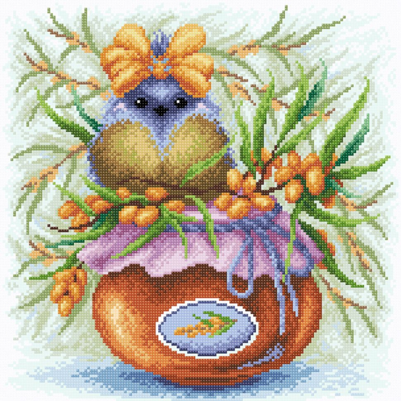 169322_Картина стразами "Солнечная облепиха"