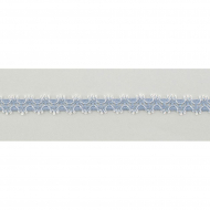 93331_Мерсеризованное хлопковое кружево, 11 мм, цвет голубой с белым