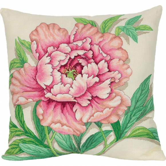 Набор для вышивания PANNA арт. PD-7115 Подушка Винтажный пион 38х36,5 см