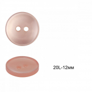 Пуговицы пластиковые C-NE64 цв.персиковый20L-12мм, 2 прокола, 144шт