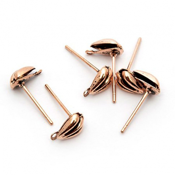 Швензы TESORO арт.TS-L19.5 цв.медь 15х7мм, in ?1мм