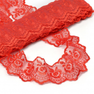 Кружево капрон KRUZHEVO арт.TBS.30010 шир.45мм цв.026 красный уп.9,14м