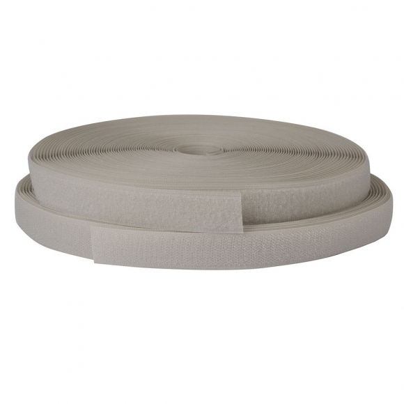 Лента липучка TBY пришивная кач.B шир.25мм цв.F307 св.бежевый уп.25м (пара)