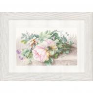 Набор для вышивания LANARTE арт.PN-0147588 Still life with peonies and morning glory 39х26 см