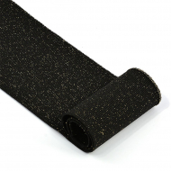 Подвяз трикотажный полиэстер арт.TBY.73058 цв.черный с люрексом золото, 8х80см уп.5шт