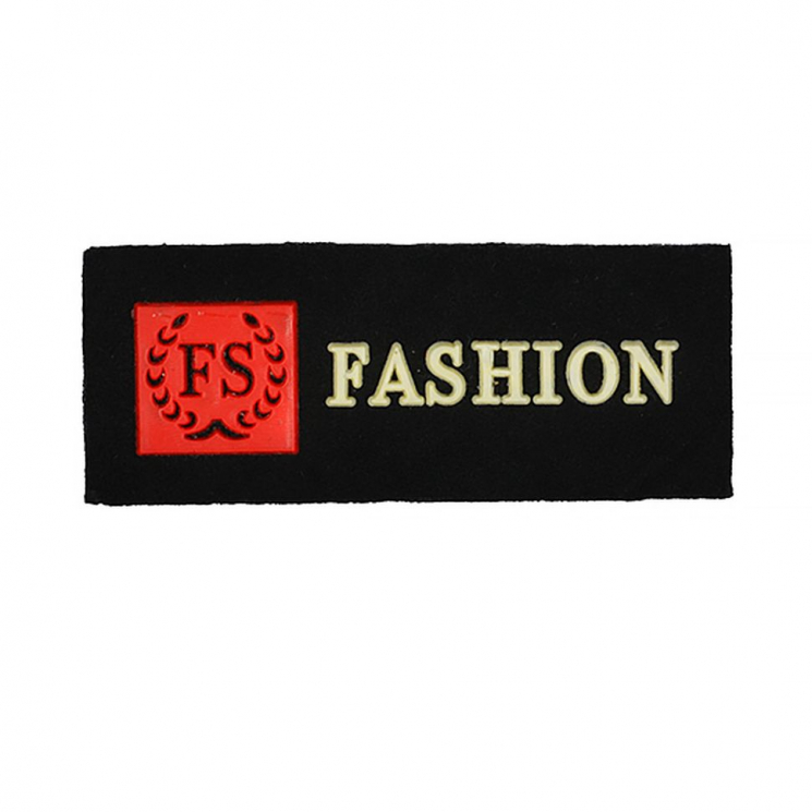 Аппликация пришивная FS FASHION арт.TBY.SHEV.17 4х1,5см цв.черн/красн/бел уп.20шт