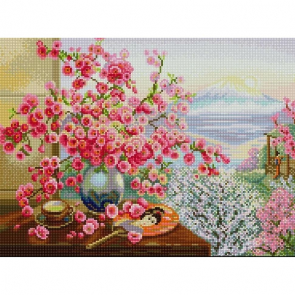 Рисунок на ткани (Бисер) КОНЁК арт. 1437 Букет сакуры 29х39 см