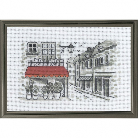 Набор для вышивания PERMIN арт.13-1395 Красный тент 15х10 см