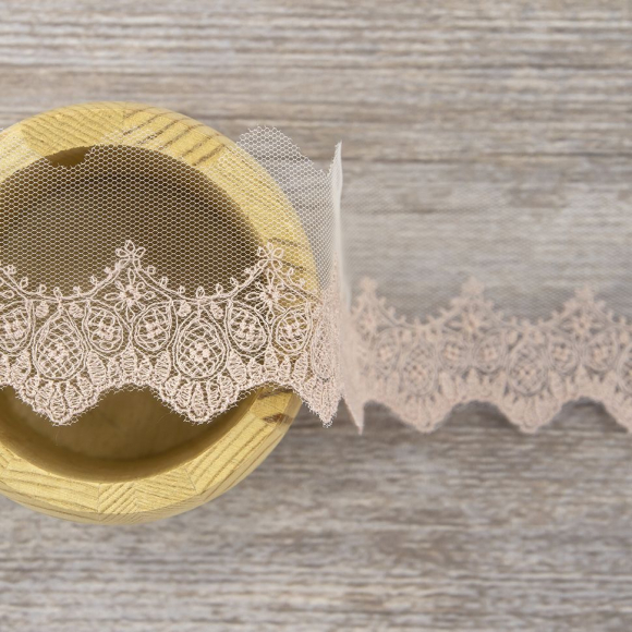 177951_Вышивка на тюле, 51 мм, цвет розовый 177951_Вышивка на тюле, 51 мм, цвет розовый