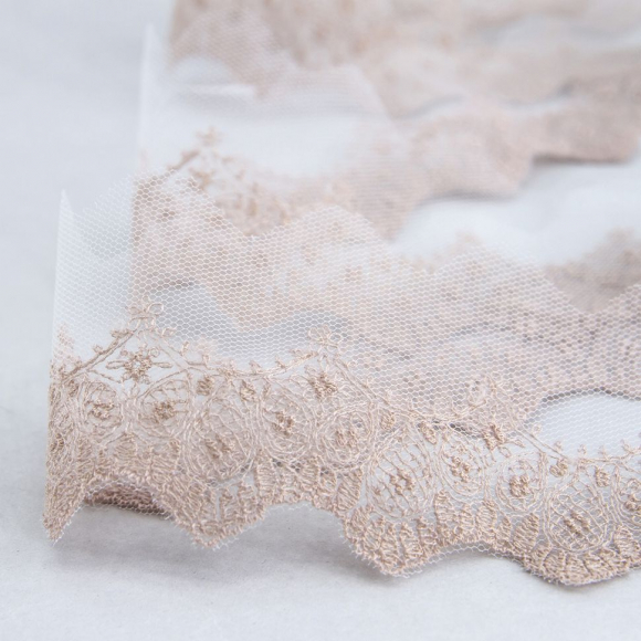 177951_Вышивка на тюле, 51 мм, цвет розовый 177951_Вышивка на тюле, 51 мм, цвет розовый