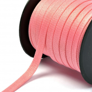 Шнур плоский полиэфир 12-15мм арт. 06с2341 цв.04 розовый уп.50м