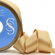 19065_Лента атласная двусторонняя SAFISA, 50 мм, 25 м, цвет 98, ванильный