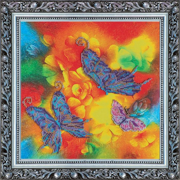 Набор для вышивания бисером АБРИС АРТ арт. AB-081 Лето 30х30 см