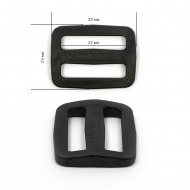 Пряжка двухщелевая 25мм А3, цв.черный уп.1000шт Пряжка двухщелевая 25мм А3, цв.черный уп.1000шт