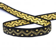 113062_Лента PEGA с орнаментом зиг-заг золотистый люрекс