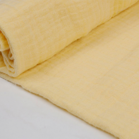 Ткань Муслин 125 г/м? 100% хлопок шир.130 см арт.TBY.Mus.24723.36 цв.36 желтый рул.25м
