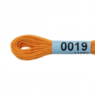 Нитки для вышивания Gamma мулине (0001-0206) 100% хлопок 24 x 8 м цв.0019 св.оранжевый