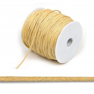 Шнур вощеный 2мм, 100% хлопок цв. 278 бежевый уп.100м