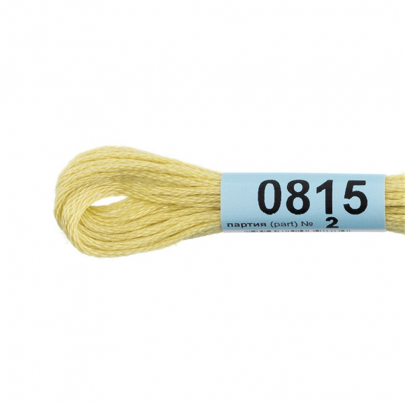 Нитки для вышивания Gamma мулине (0207-0819) 100% хлопок 24 x 8 м цв.0815 бл.желтый