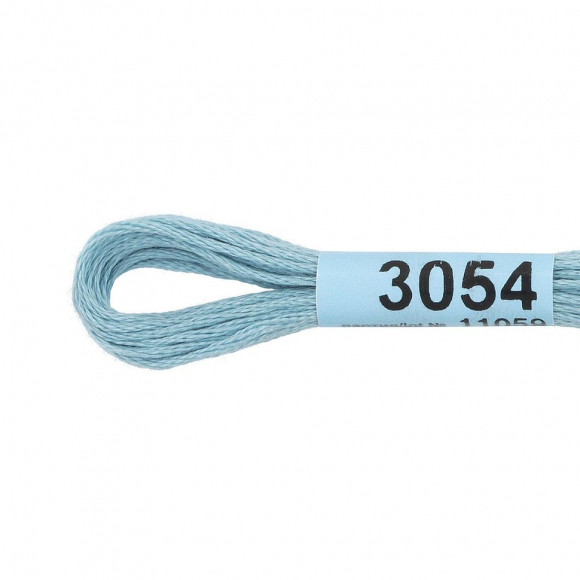 Нитки для вышивания Gamma мулине (0820-3070) 100% хлопок 24 x 8 м цв.3054 серо-голубой