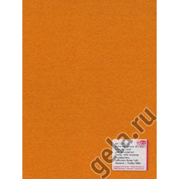 Лист фетра, 100% полиэстр, 30 х 45см х 2 мм/350г/м2, темно-желтый