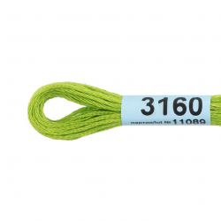 Нитки для вышивания Gamma мулине (3071-3172) 100% хлопок 24 x 8 м цв.3160 ярк.зеленый